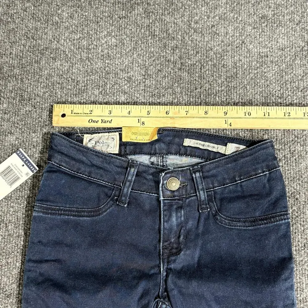 Polo Ralph Lauren Jeans Girls 7 Blue Dark Wash Aubrie Legging Jegging Denim
